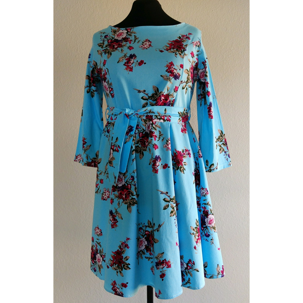 Blue Floral Dress